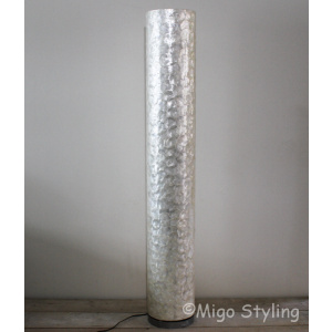 Vloerlamp ronde parelmoer schelpen 160 cm