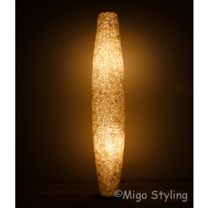 Vloerlamp Troca schelpen design 150 cm zandkleur