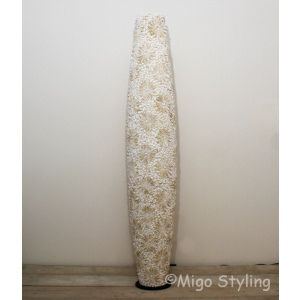 Vloerlamp Troca schelpen design 150 cm zandkleur