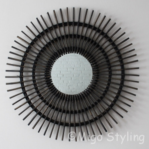 Rotan spiegel rond Kubo Grijs