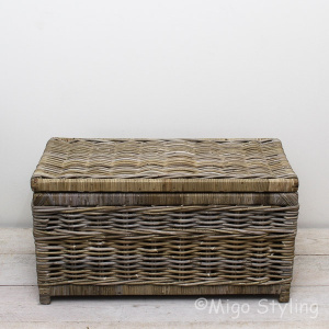 Strakke opbergmand met deksel 75 cm