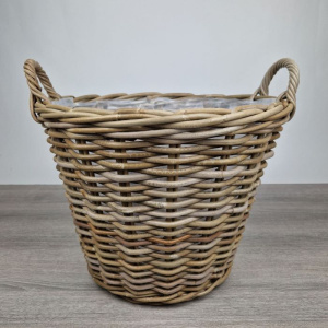 Aardappelmand middel grey rotan