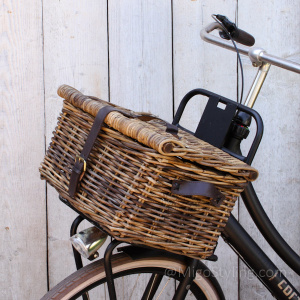 Fahrradkorb Vorne mit Deckel 50x45x35 cm Natur Weide vidaXL