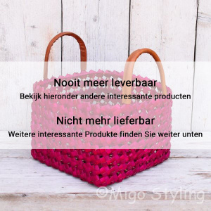 Bamboe mand (S) roze