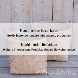 Bamboe manden set van 2 in naturel