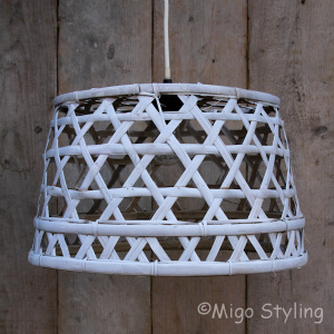 Hanglamp of Bamboemand (M) open