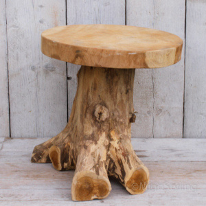 Boomstam kruk teak hout