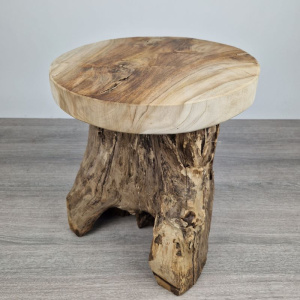 Boomstam kruk teak hout