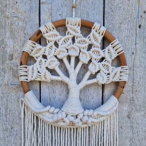 Dromenvanger Tree of life macrame Dia 35