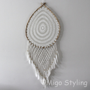 Dromenvanger macrame Druppel L wanddecoratie