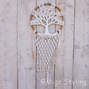 Dromenvanger Tree of life macrame Dia 35