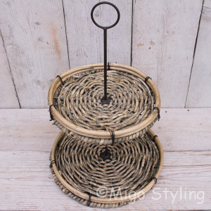 Etagere 2 lagen naturel