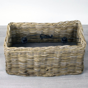 Großer Hängelampenschirm XL Rattan