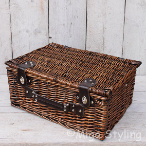 Grote rieten Luxe picknickmand 