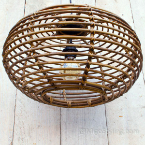 Hängelampe Rattan rund natur