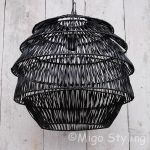 Hanglamp Bali zwart middel