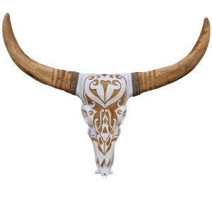 Houten Buffel Schedel
