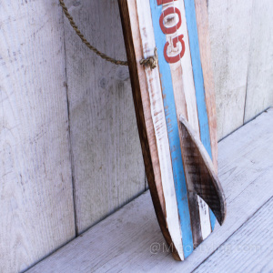 Houten surfplank met vin