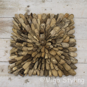 Houten wandbord van gerecycled drijfhout 