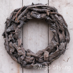 Houtkrans 50 cm Black wash