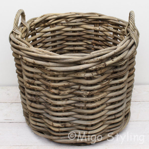 Houtmand grof rotan rond L