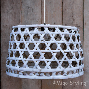 Bambuskorb (XL) offen White wash
