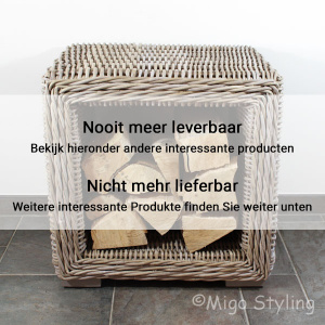 Lectuur / haardmand grey rotan