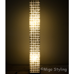Vloerlamp Parelmoer schelpen vierkantjes 170 cm