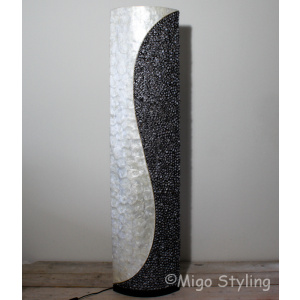 Vloerlamp Schelpen design vloerlamp wit antraciet