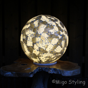 Tischlampenkugel im Mosaik-Design