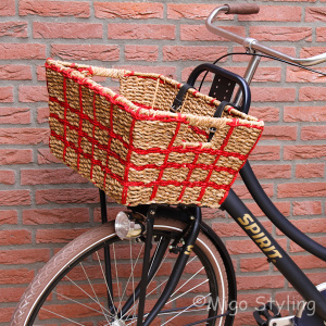 Fietsmand gevlochten riet (red)