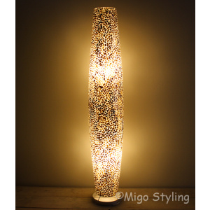 Vloerlamp Cone schelpen copper