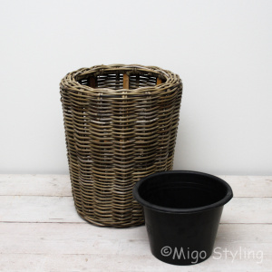 Rotan plantenzuil / pot