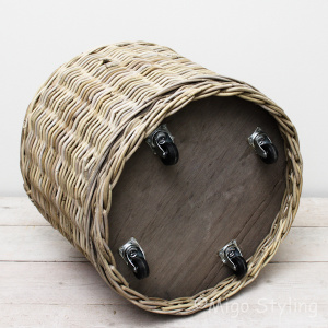 Kaminkorb / Pflanzenkorb L mit Rollen