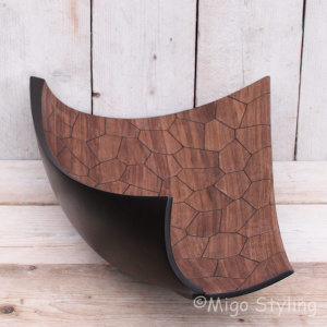 Exclusieve houten design schaal