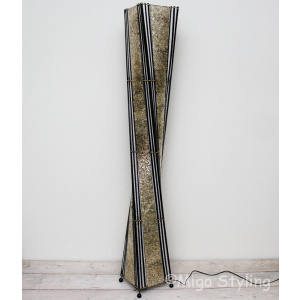 Vloerlamp Twist capizschelp 170 cm brons koper