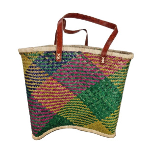 Jute strandtas Gekleurd