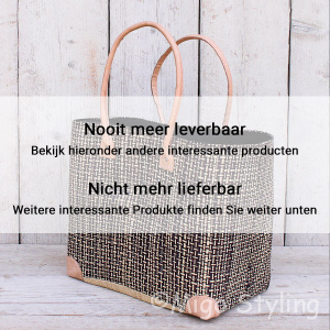 Jute tas in naturel en zwart