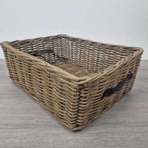 Kastmand met leren handgreep 40x50cm