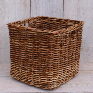 Schrankkorb / Aufbewahrungskorb eckig Rattan