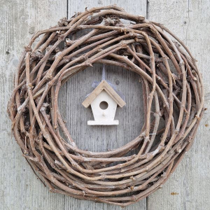 Krans met vogelhuisje 40 cm