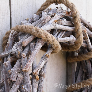 Kranz mit Seil natur D35
