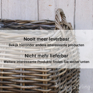 Appelmand / plantenmand riet grey