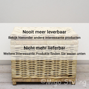Opbergmand met deksel 55 cm Naturel