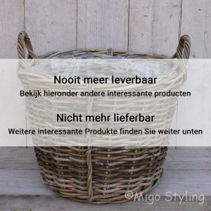Aardappelmand groot grey rotan