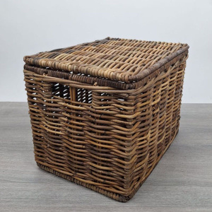Opbergmand met deksel 47 cm Brown