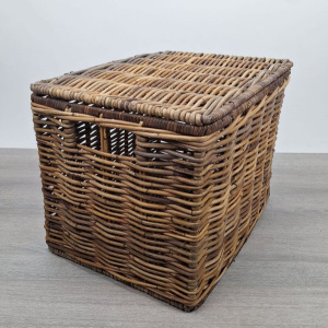 Opbergmand met deksel 55 cm Brown