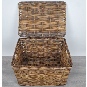 Opbergmand met deksel 55 cm Brown
