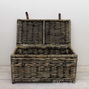 Aufbewahrungskorb groß 75 cm Black wash