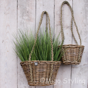 Plantenhanger rotan aan touw S